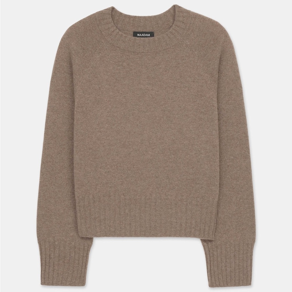 Naadam Signature Cashmere Raglan Crewneck Sweater, Size Small - Picture 11 of 11